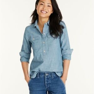 LL Bean Signature Womens Woven Popover